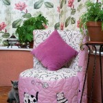 Unusual chair with his hands