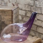 Glass vases in the interior