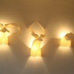 Interesting lamp of origami