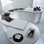 Rounded table in the kitchen