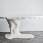 Beautiful White Table «Melted Snow»