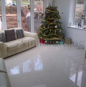 1-Beige Marble Effect Porcelain Tiles