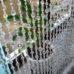 Curtains made of beads, beads and improvised