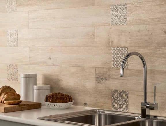 4-wood tile in the kitchen beautiful