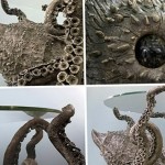 Mysterious Octopus table in the style of steampunk